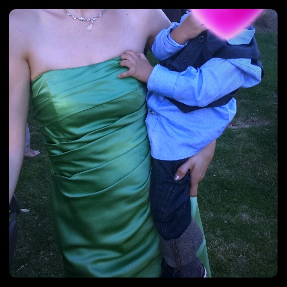 Strapless evening dress
